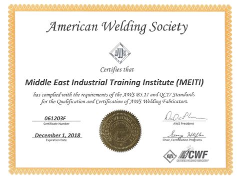 Professional Welding Certifications .